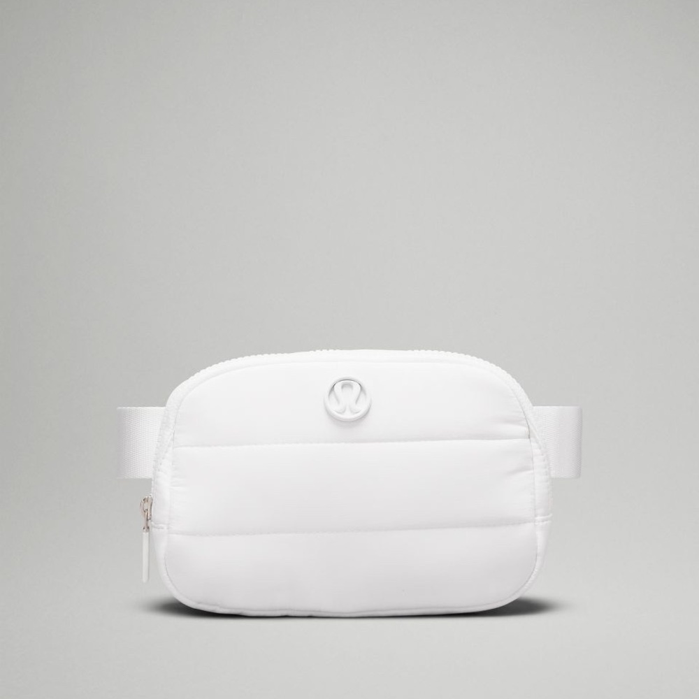White puffy lululemon Fanny pack/belt bag